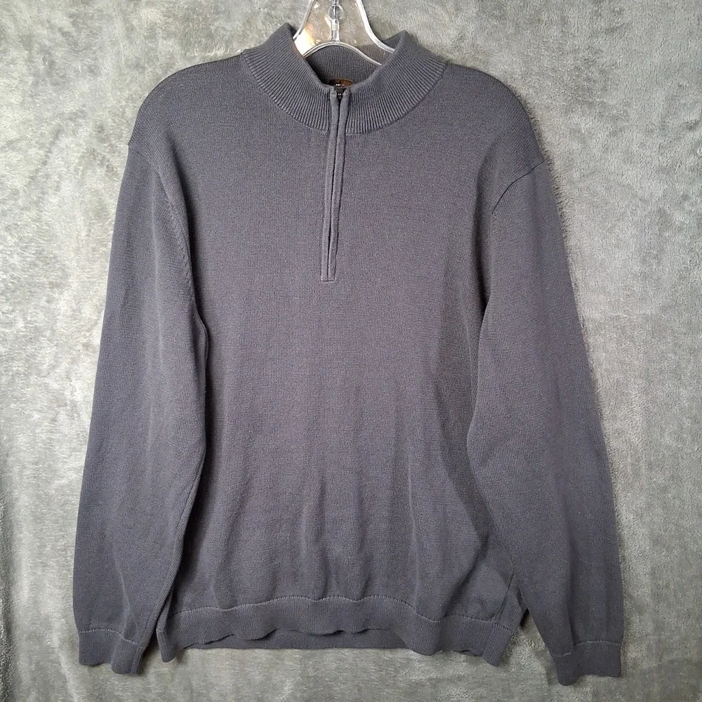 Rhone Commuter 1/4 Zip Sweater Men Size XL Gray Pullover Stretch Thigh Knit